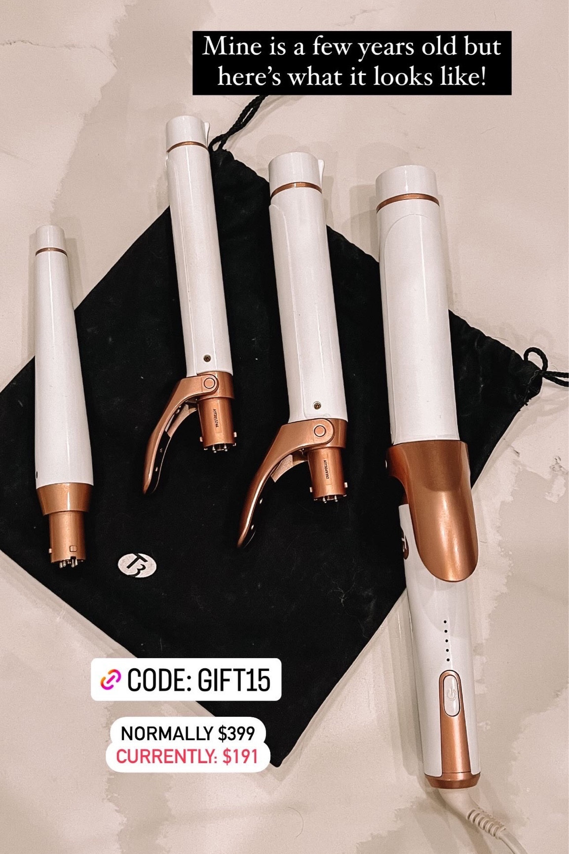 T3 ceramic curling iron (3-in 1 set) — this is the lowest price I’ve ever seen it! The whole site is 25% off plus use stackable code GIFT15 to take an additional 15% off. 

#LTKCyberWeek #LTKbeauty #LTKGiftGuide