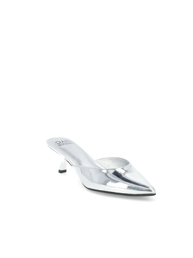 Madden NYC Women’s Kitten Heeled Slide On Mules | Walmart (US)