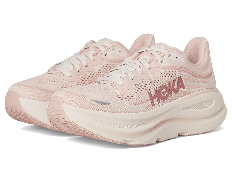 Hoka Bondi 9 Women's Shoes Rose Latte/Rose Cream : 7.5 B - Medium, Synthetic | Zappos