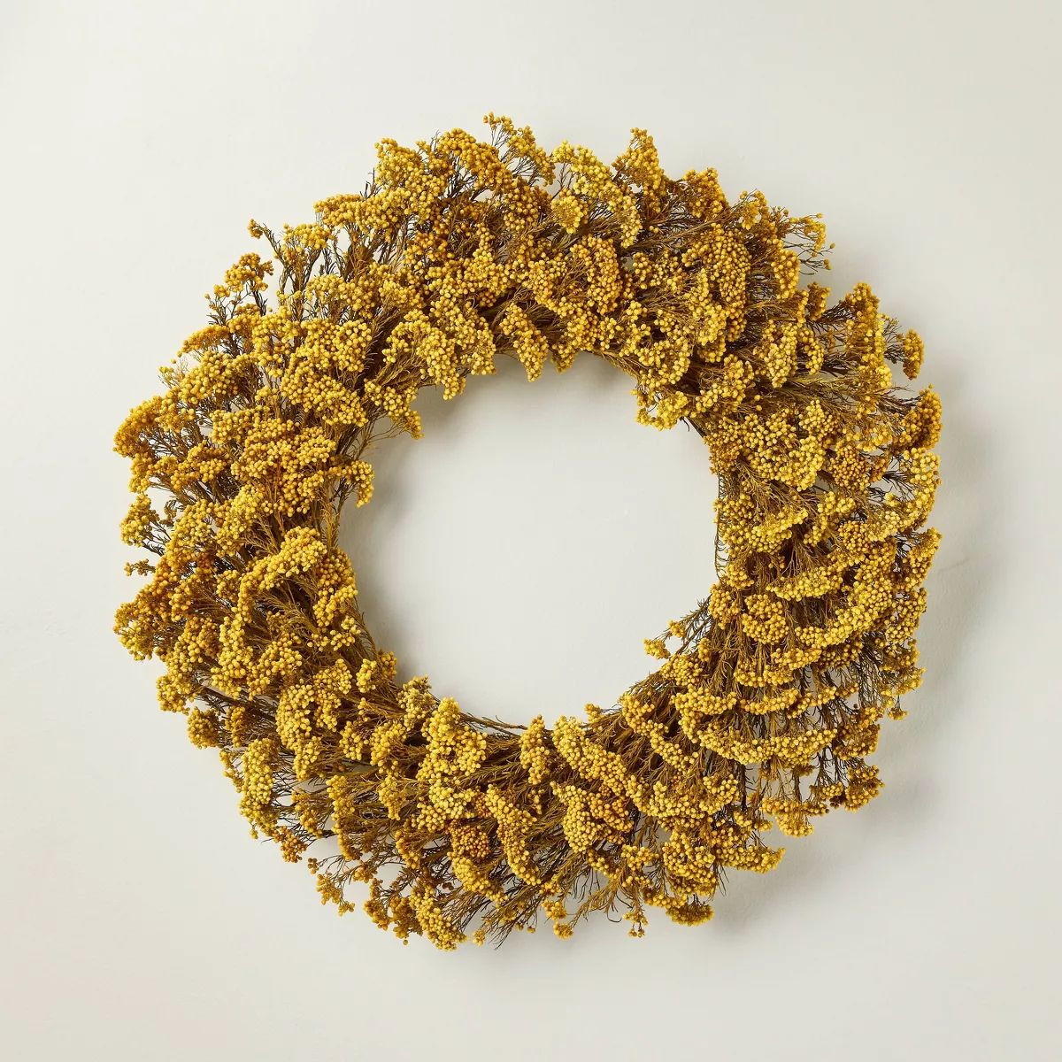 21" Preserved Golden Rice Flower Fall Wreath - Hearth & Hand™ with Magnolia | Target