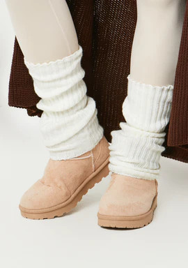 Lara White Chunky Leg Warmers | Missy Empire (UK)
