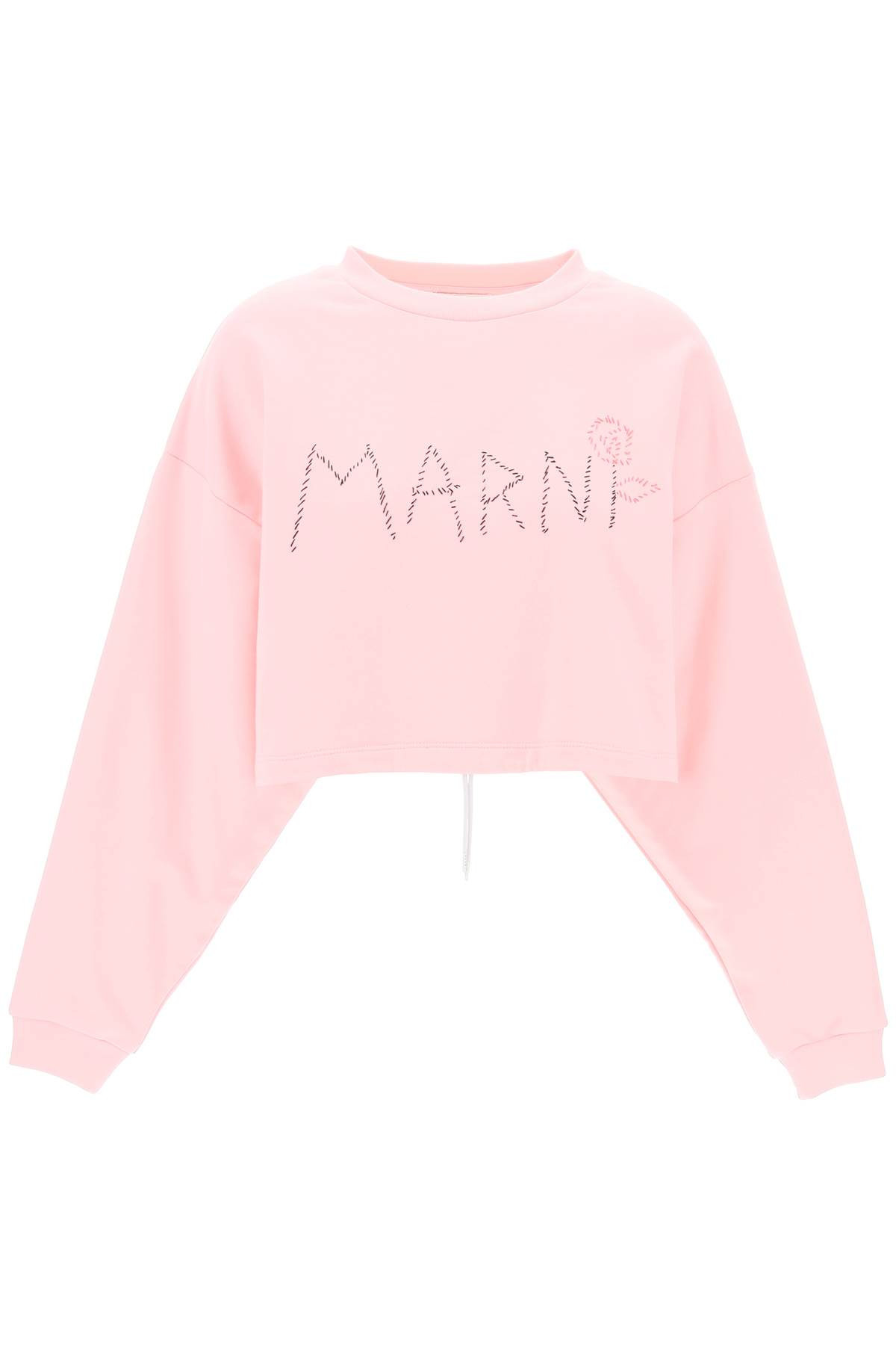 MARNI "organic cotton sweatshirt with hand-embroid | Residenza725 US