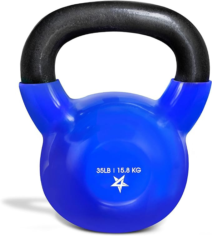 Yes4All Kettlebell Vinyl Coated Cast Iron – Great for Dumbbell Weights Exercises, Full Body Wor... | Amazon (US)