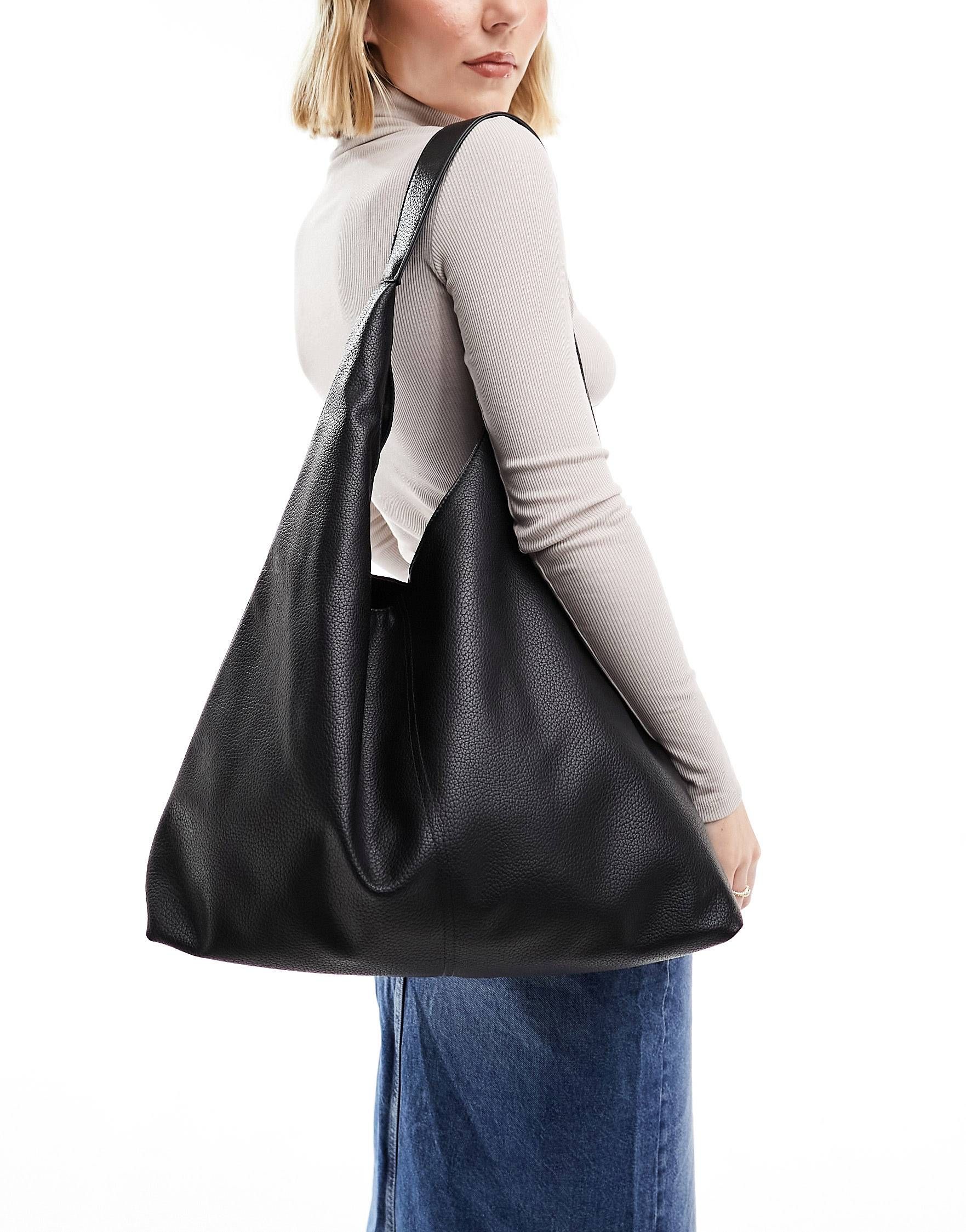 Pull&Bear slouchy tote bag in black | ASOS (Global)