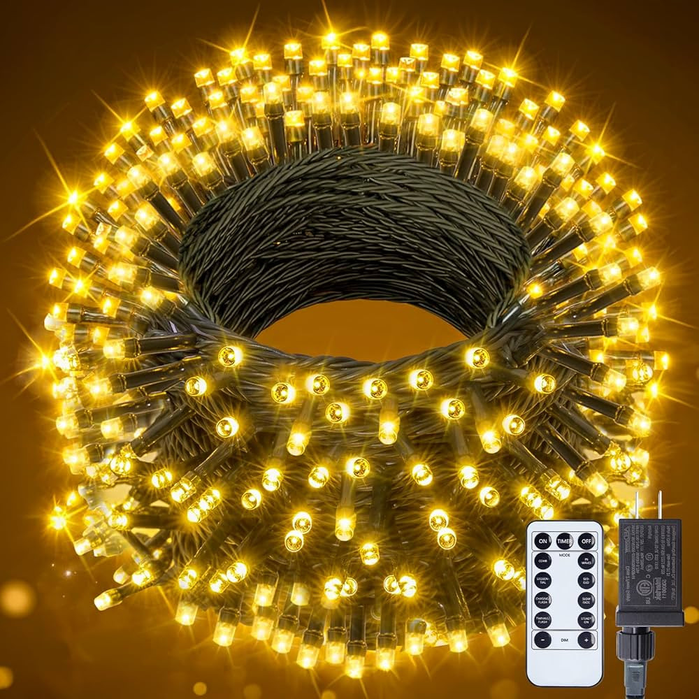 66FT 200 LED Christmas Tree Lights, Twinkle Fairy Lights String with 8 Flashing Modes String Ligh... | Amazon (US)