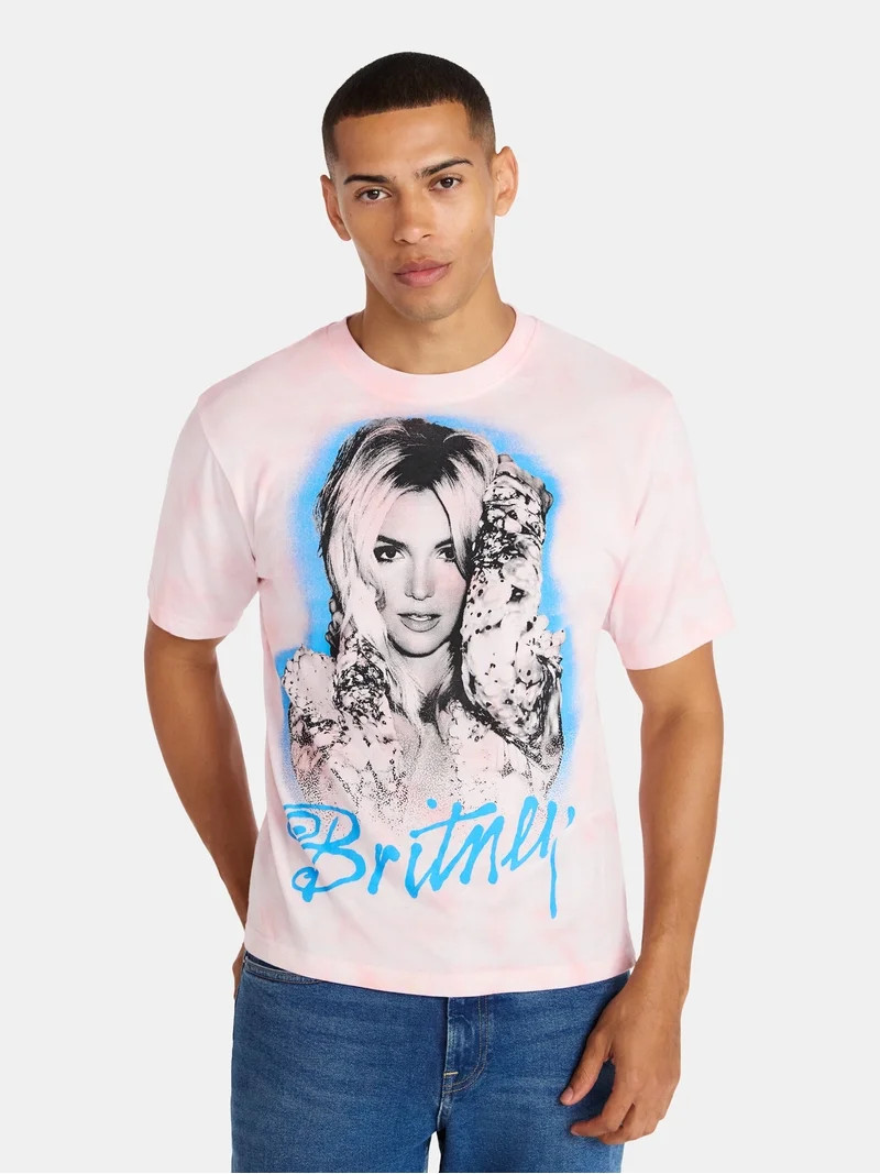Britney Spears Men's & Big Men's Oversized Graphic Tee Shirt, Sizes XS-3XL | Walmart (US)