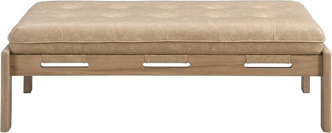 Christopher Knight Home Penley Modern Rectangular Faux Leather Upholstered Living Room Cocktail O... | Amazon (US)