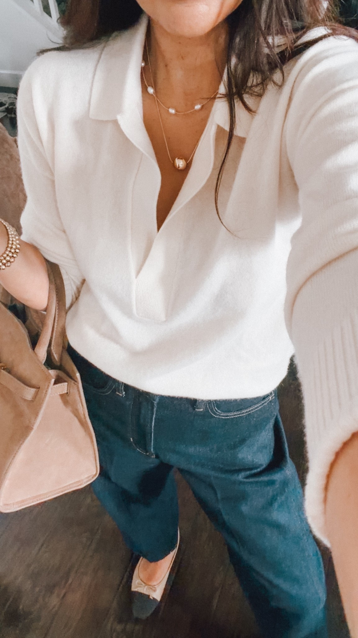 Cashmere polo! Love this for casual wear- fits TTS wearing a small 

#LTKootd #LTKSeasonal #LTKOver40