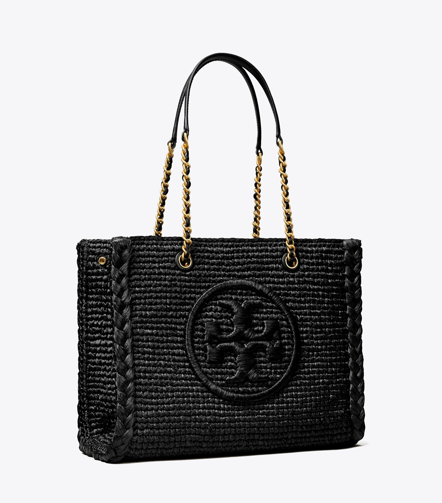 SMALL ELLA RAFFIA MÉLANGE CHAIN TOTE | Tory Burch (US)