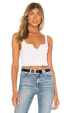 Free People Top Notch Crop Tank in White from Revolve.com | Revolve Clothing (Global)