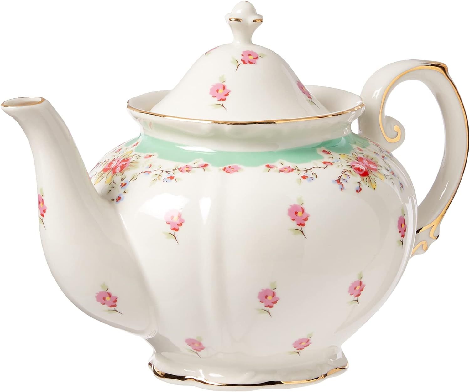 Gracie China by Coastline Imports Green 5-Cup Gracie China Vintage Rose Porcelain Teapot | Amazon (US)