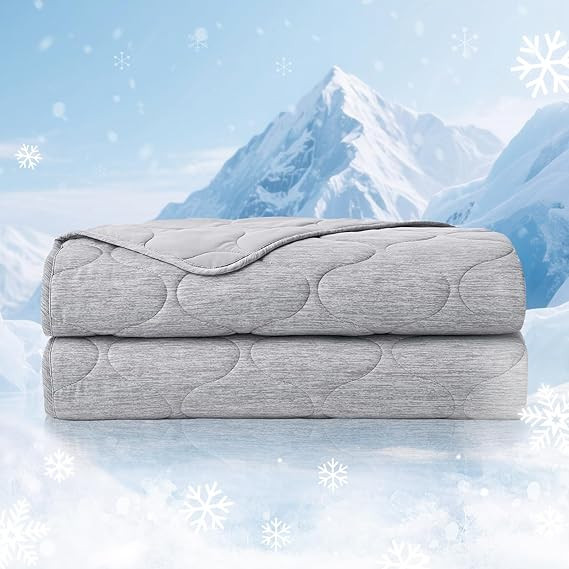 Cozy Bliss Cooling Dual-Sided Blanket for Hot Sleepers, Q-Max>0.46 Lightweight Soft Breathable Be... | Amazon (US)