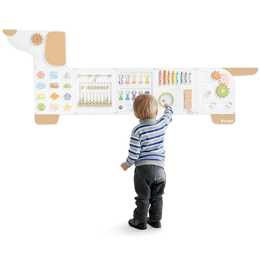 Beright Dog Activity Wall Busy Board Panels, Montessori Sensory Toys, Toddler Learning Activity C... | Amazon (US)
