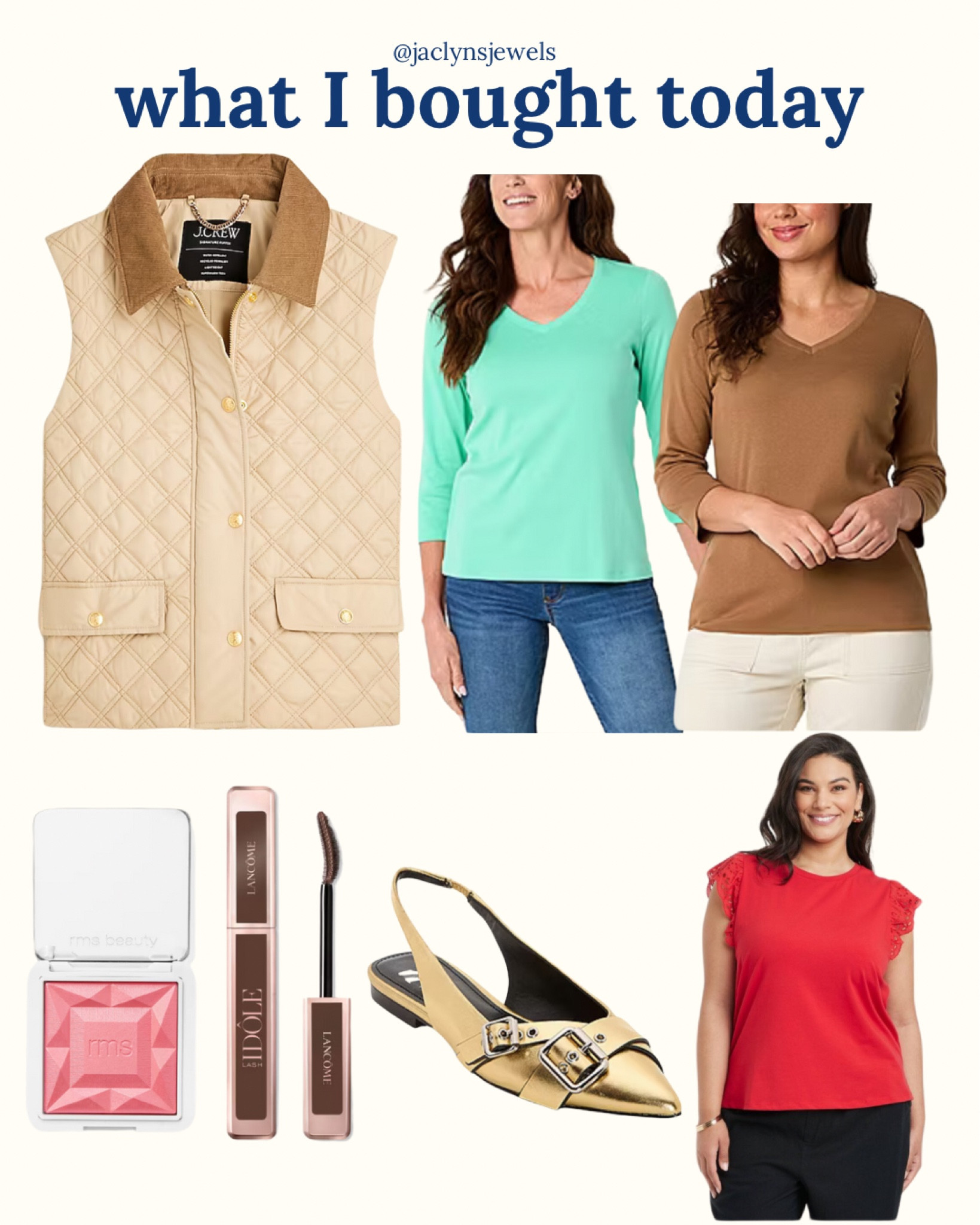 V-neck 3/4 sleeve colors: cascade green & real brown

Blush: French rose

I am so excited for this barn vest from JCrew. 



#LTKBeauty #LTKSaleAlert #LTKShoeCrush