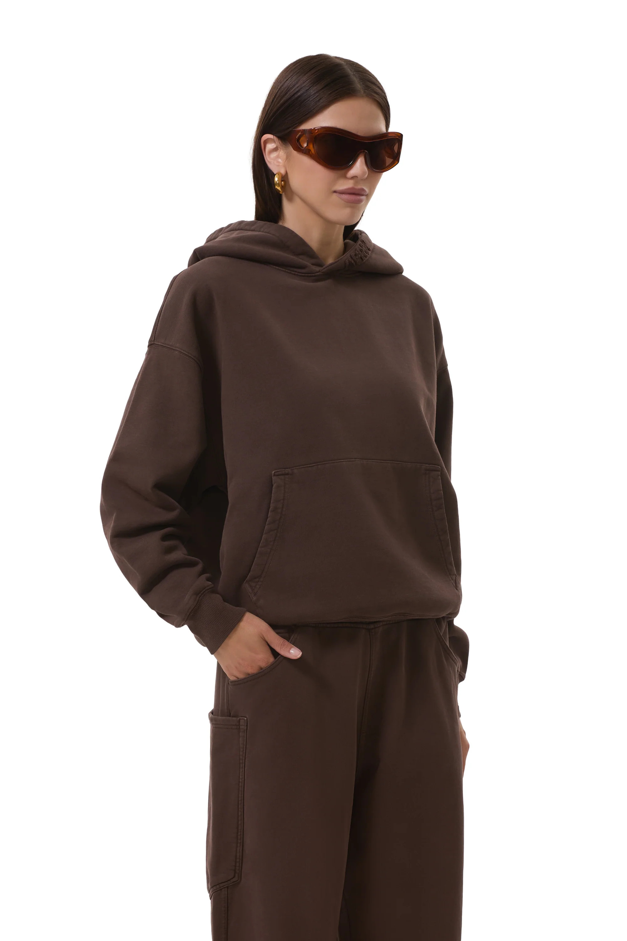 Blake Pullover Hoodie - Espresso | ShopAFRM