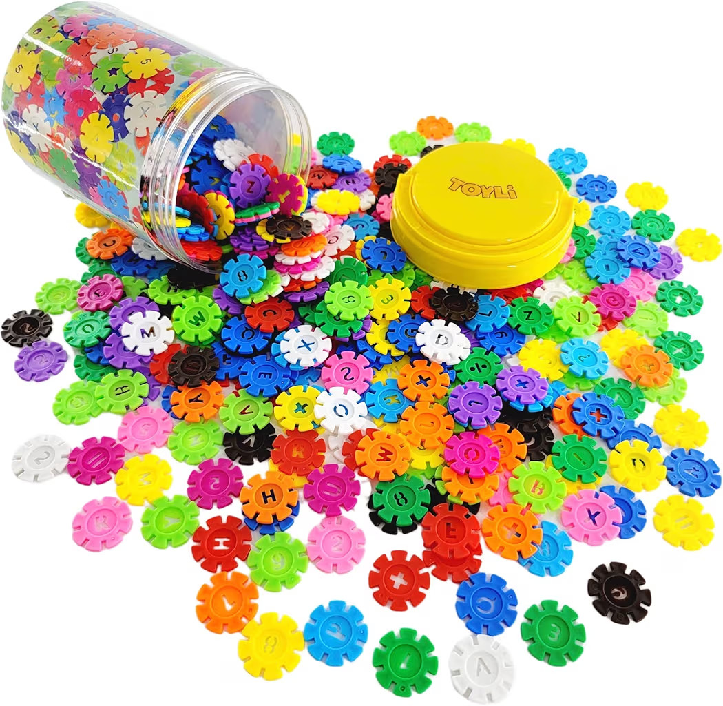Smart Coins 500 Pieces Interlocking Discs Set, Kids STEM Toys, Kindergarten Classroom Must Haves | Amazon (US)