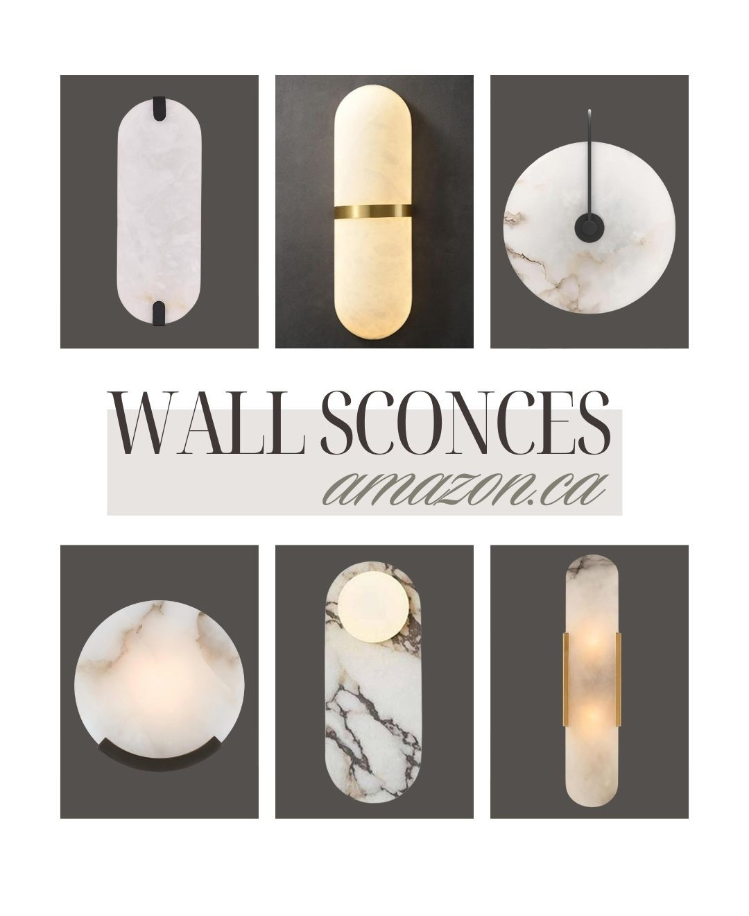 Expensive (but not), elevated, alabaster marble sconces from @amazon.ca . Saw these and now I have an itch to replace all my wall sconces.... lighting, home renovation, wall lighting, wall sconce, picture sconce, picture light, wall light, alabaster light, modern lighting, gold light fixtures, black light fixtures, marble light fixtures  

 #LTKcanada #LTKsale #LTKhome