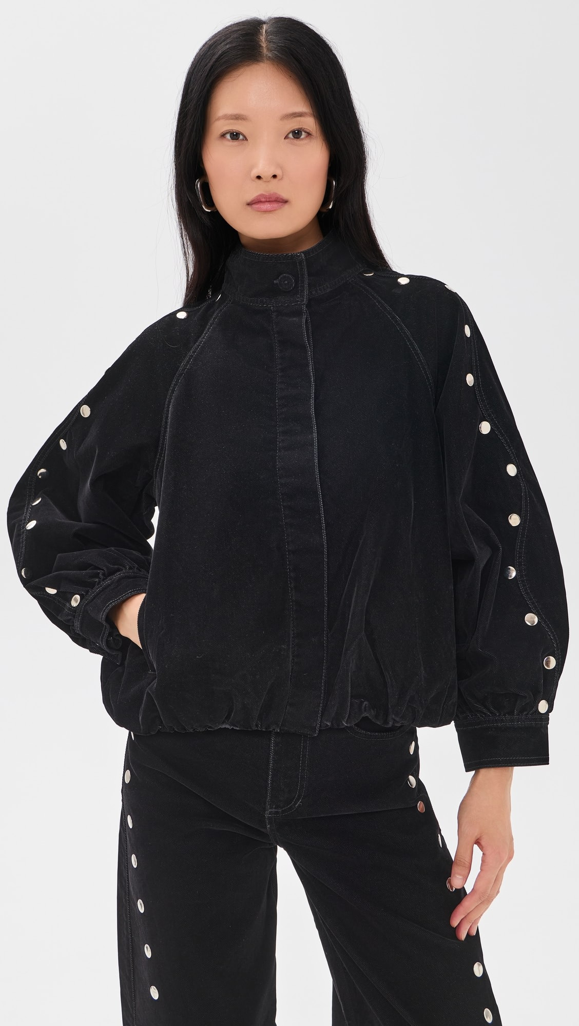 Sixxta Black Bomber Corduroy Jacket | Shopbop | Shopbop