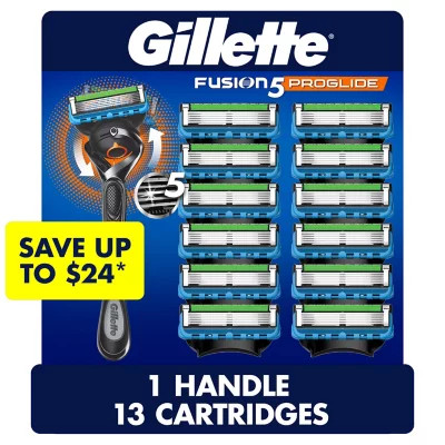 Gillette ProGlide Men's Razor, Handle + 13 Cartridges | Sam's Club