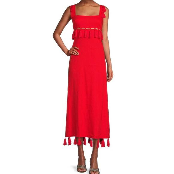 Antonio Melani X The Nat Note Cici Tassel Lined Maxi Dress Size 12 | Poshmark