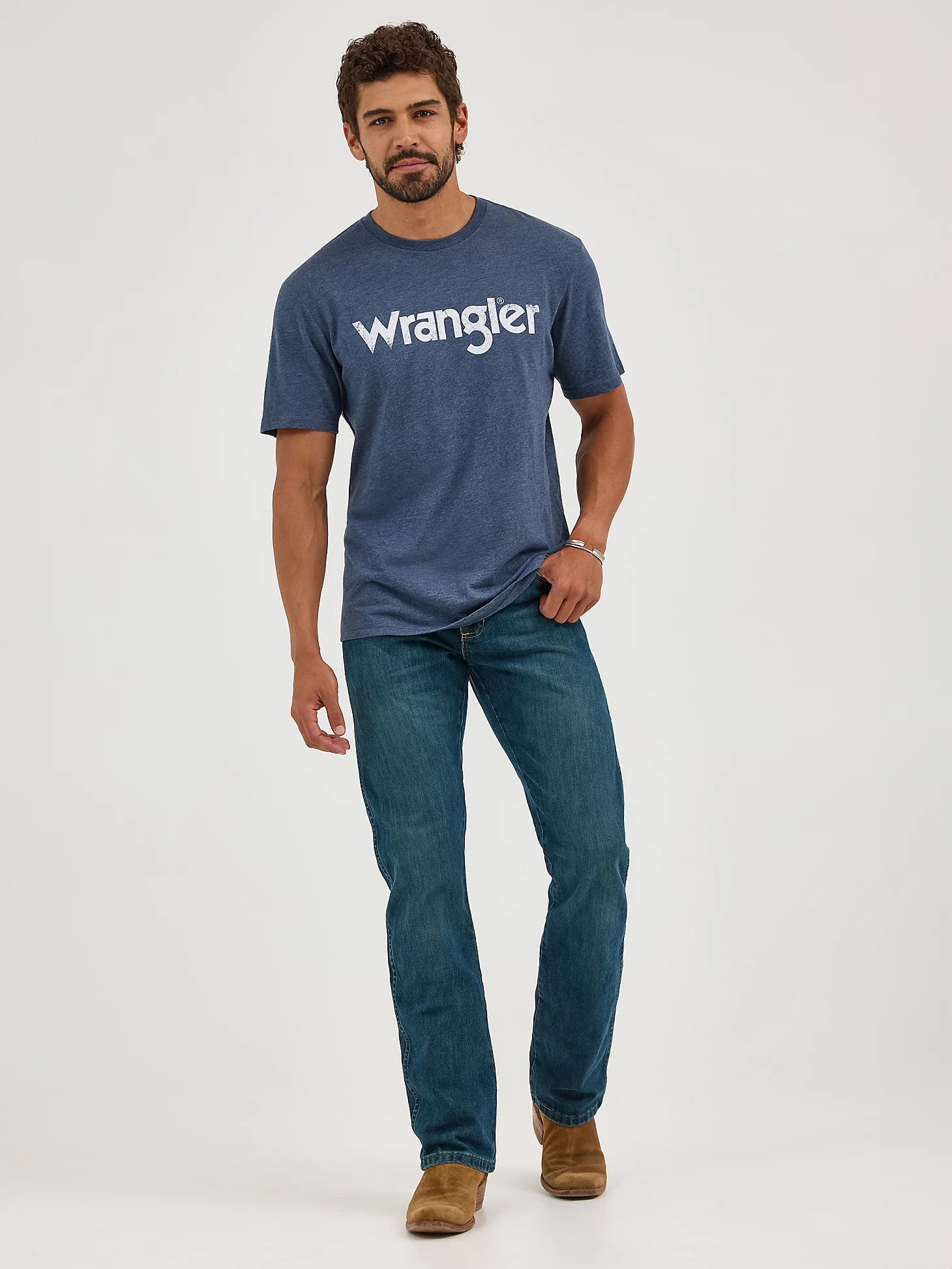 Men's Wrangler Retro® Slim Fit Bootcut Jean in River Wash | Wrangler