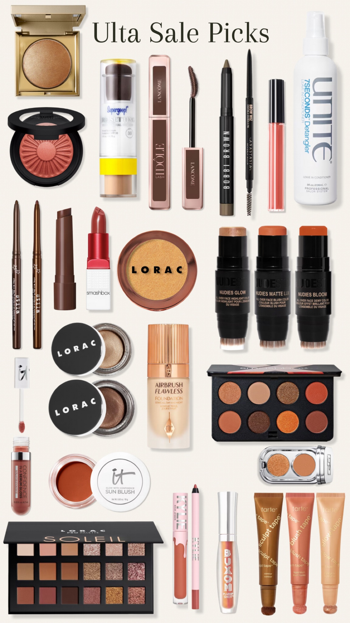 Ulta sale, autumn, true autumn, soft autumn, dark autumn, hocautumn, house of colour autumn, warm spring, true spring, hocspring

Brown mascara, brown eyeliner, warm undertones, warm blush, bare minerals kiss of copper, kiss of rose, stila eyeliner, olive green, warm highlighter, gold highlight, blush tape, tarte sculpt tape, autumn eyeshadow palette, it cosmetics, Supergoop brush on powder spf, Unite 7 second detangle spray, Bobbi Brown eyeshadow stick, Nudestix, Nudies Glow, Nudies Matte Lux, Nudies Bloom, MAC squirt plumping lip gloss stick, Kylie Cosmetics Matte Lip Kit, Anastasia Beverly Hills Brow Wiz Blonde, Charlotte Tilbury Airbrush Flawless,  Stila highlighter, stila stay all day smudge and set waterproof gel eyeliner, 

#LTKBeauty #LTKFindsUnder50 #LTKSaleAlert