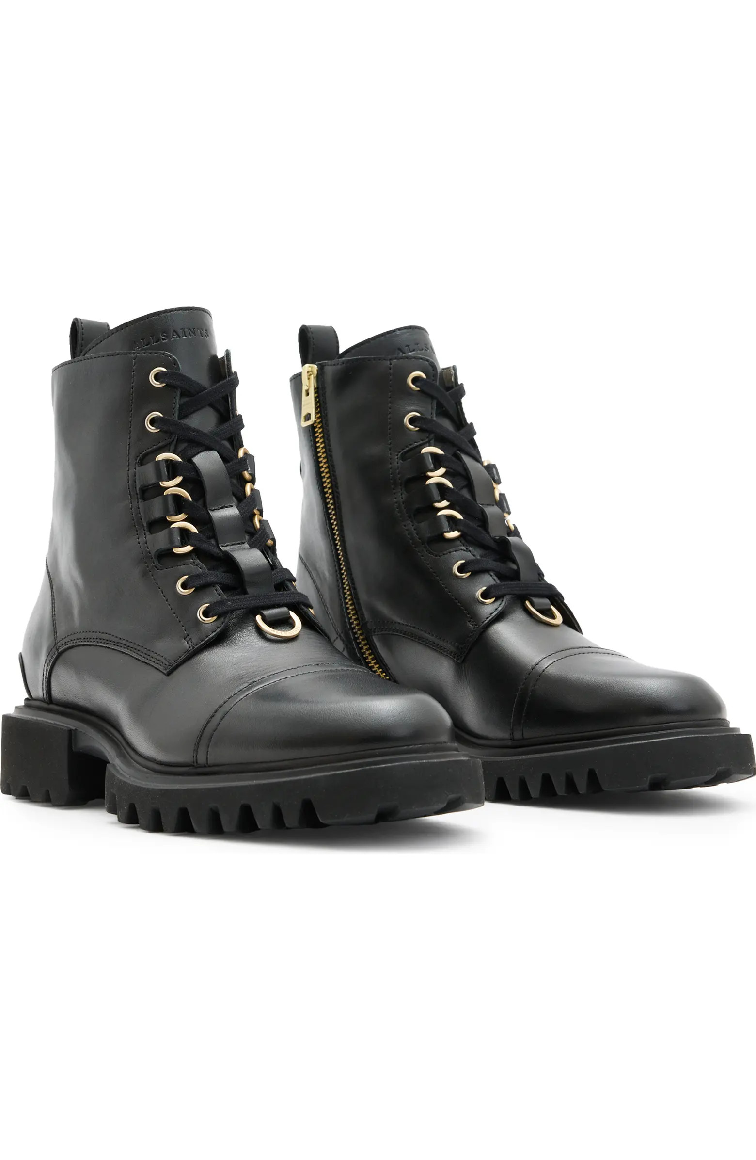 AllSaints Lydia Cap Toe Combat Boot (Women) | Nordstrom | Nordstrom