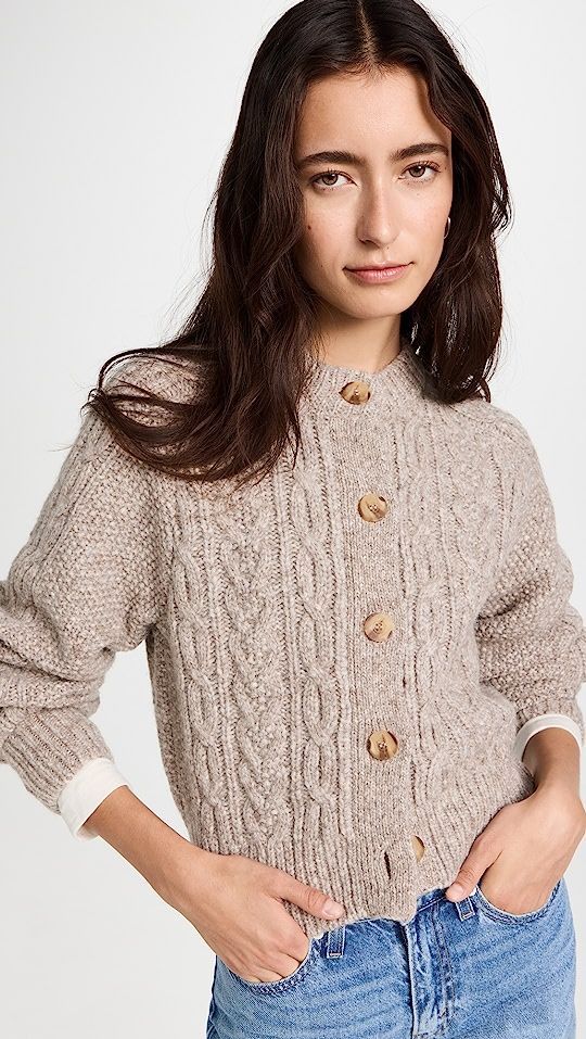 Faherty Frost Cropped Cardigan | SHOPBOP | Shopbop
