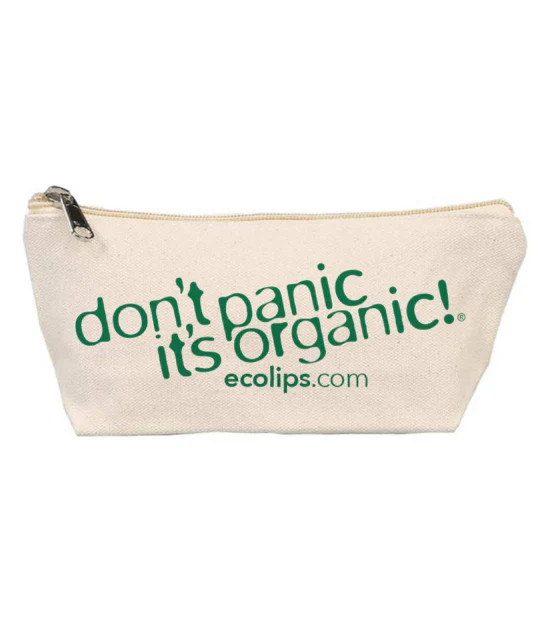 Don't Panic It's Organic® Canvas Cosmetic Bag | Eco Lips