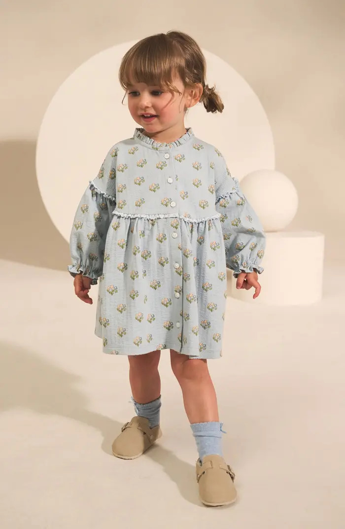 Kids' Floral Long Sleeve Cotton Dress | Nordstrom
