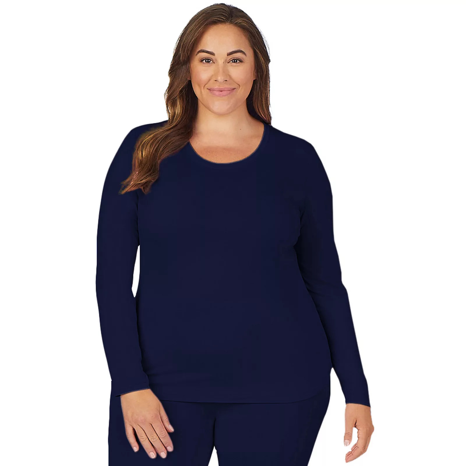 Plus Size Cuddl Duds® Under Scrubs Crewneck Top, Women's, Size: 3XL, Blue | Kohl's