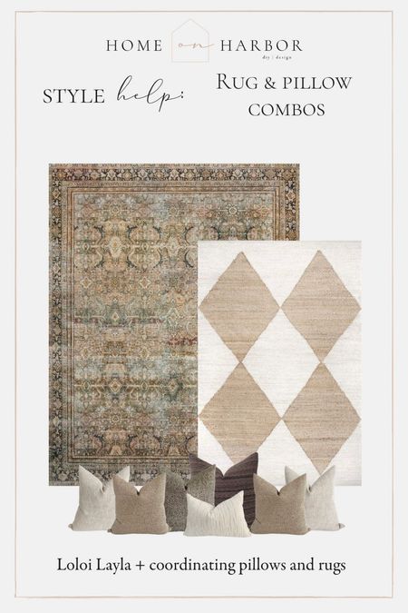 Loloi Layla olive charcoal rug on major sale: coordinating rug and pillow combos! 

#LTKhome #LTKstyletip #LTKsalealert