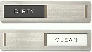 Clean dirty magnet for dishwasher, Kubik Letters Premium Stainless Steel Grade 304, Kitchen Organ... | Amazon (US)