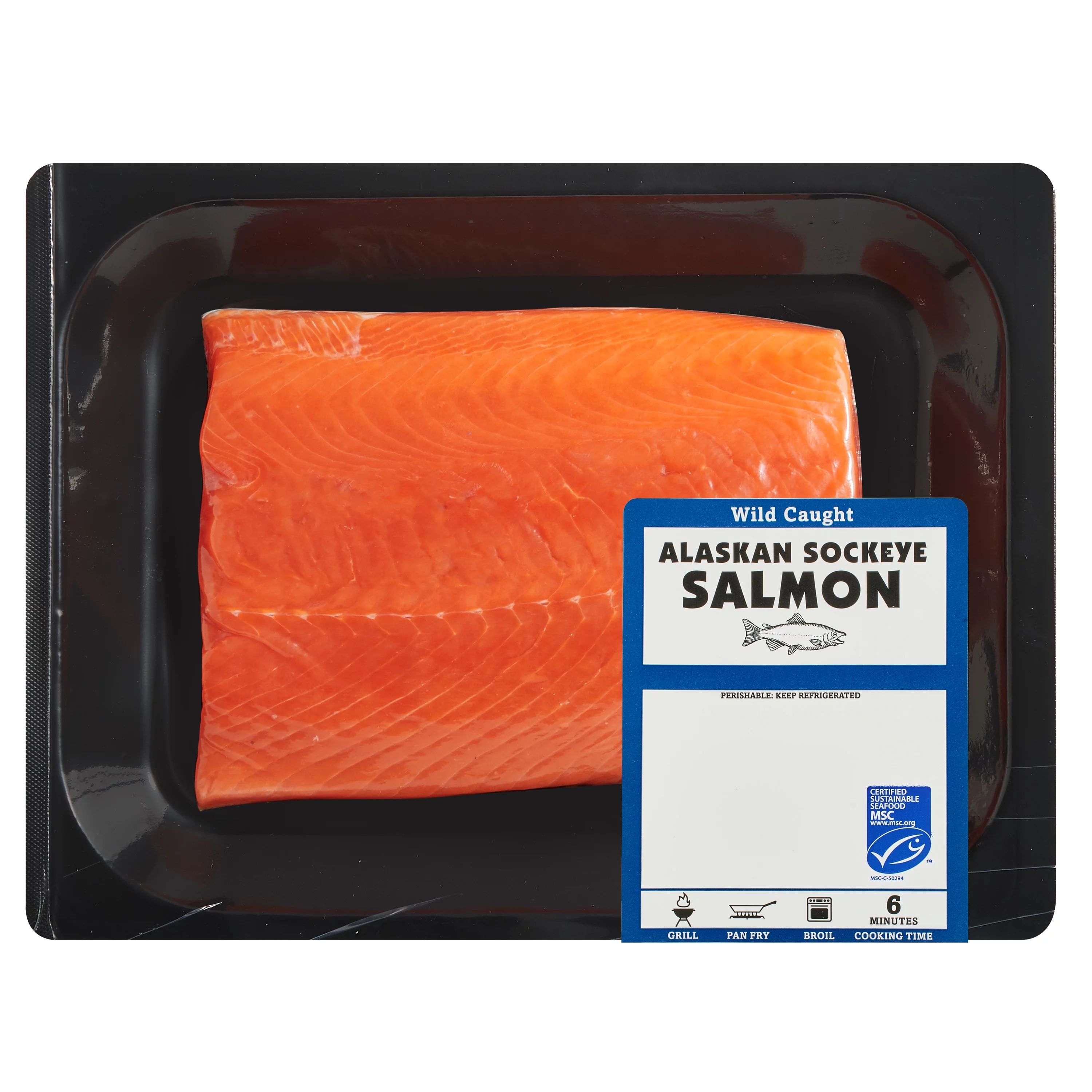 Wild Caught Alaska Sockeye Salmon Portions, 0.7 - 0.85 lb - Walmart.com | Walmart (US)
