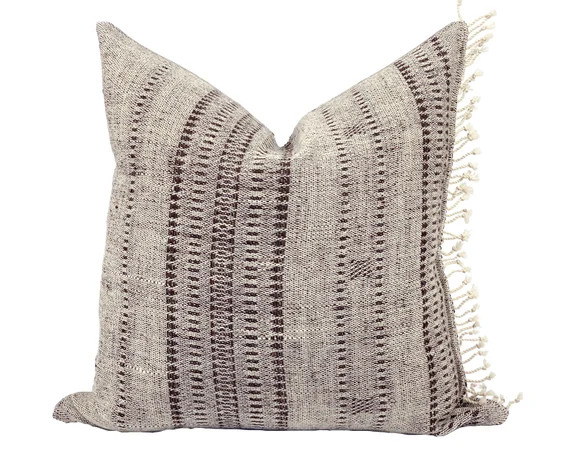 FIRTH  Brown Cream Mélange Wool Pillow Cover Indian Wool - Etsy | Etsy (US)