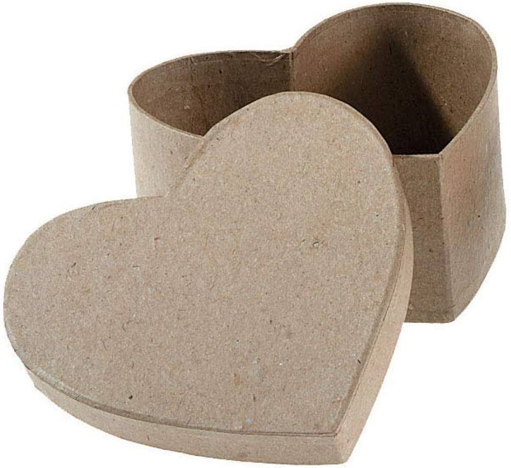Darice Paper Mache Box Heart 4-1/2 x 4-1/2 x 2 inch (6-Pack) 2833-32 | Amazon (US)