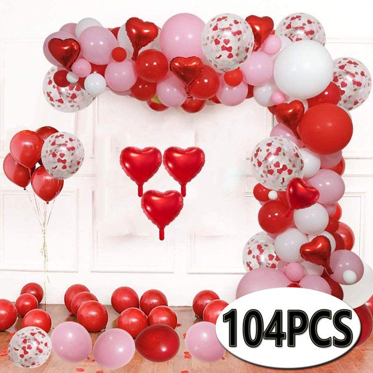 Valentines Day Balloon Kit Arch Balloon Garland for Valentine's Day Anniversary Wedding Engagemen... | Walmart (US)