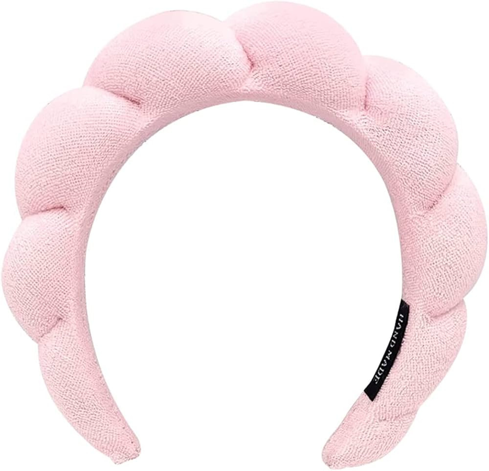 Huwei Spa Headband for Women, Makeup Headband Skincare Headband Puffy Headband Sponge Headband Bubbl | Amazon (US)