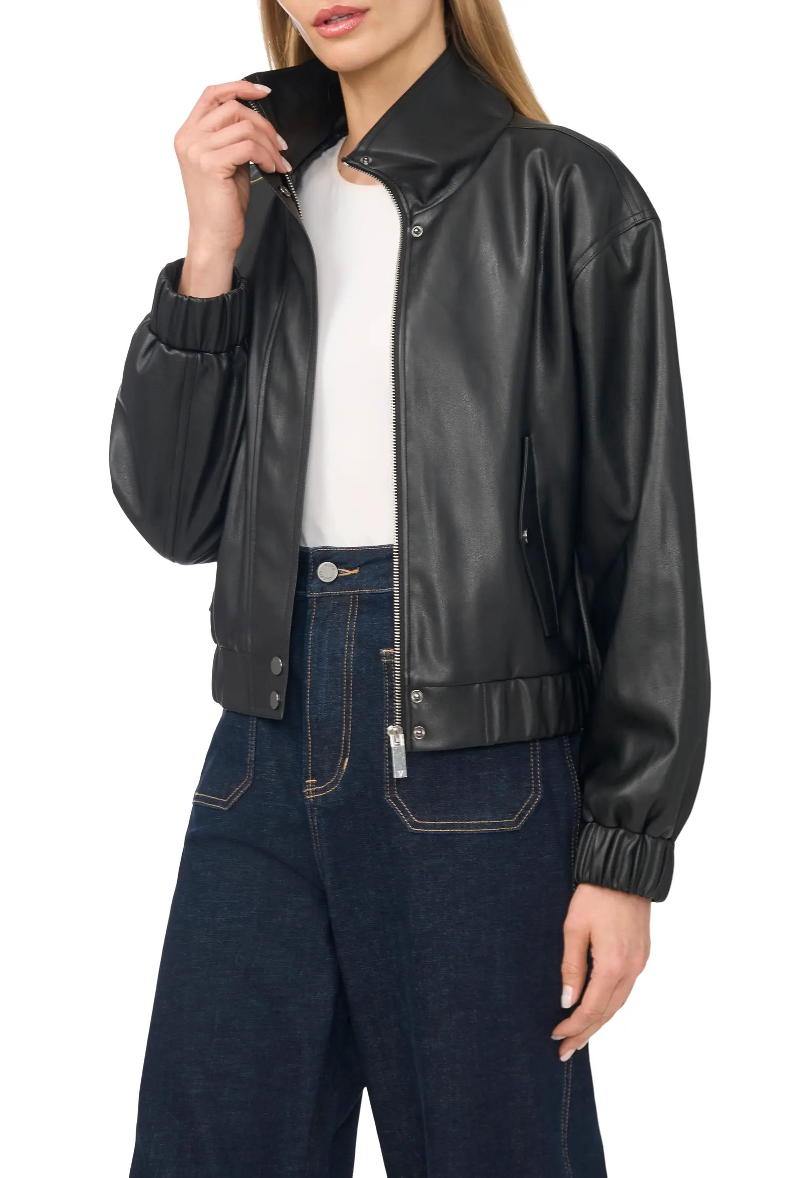 Faux Leather Bomber Jacket (Women) | Nordstrom | Nordstrom