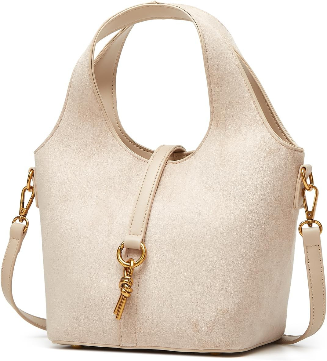 Women Bucket Bag PU Leather Hobo Bag Fashion Shoulder Crossbody Vintage Tote Small Handabg Purse | Amazon (US)