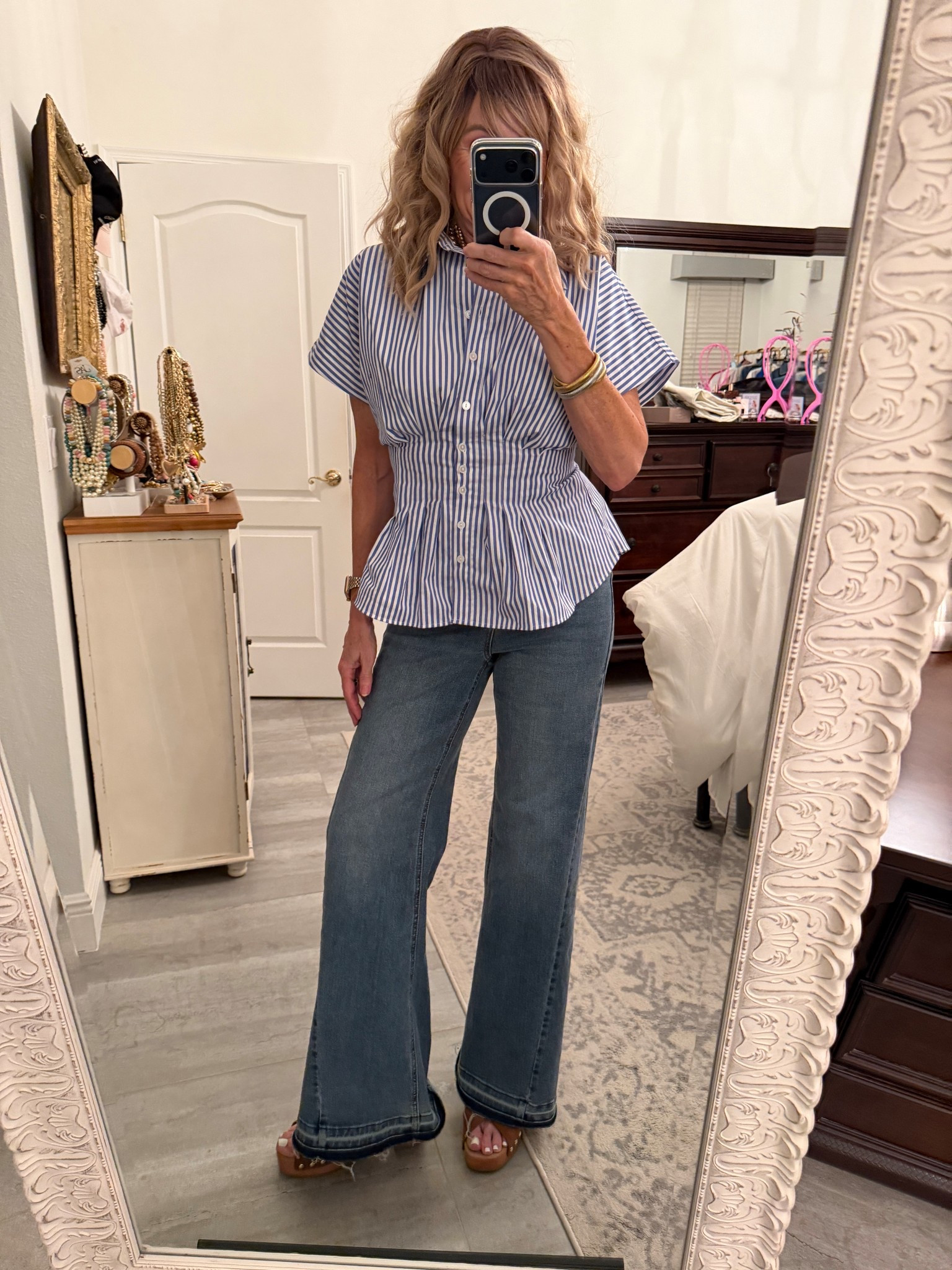 These corset tops are everywhere! Got this one on clearance at TJMaxx. Walmart denim that looks like premium for the win!


#LTKOver40 #LTKootd