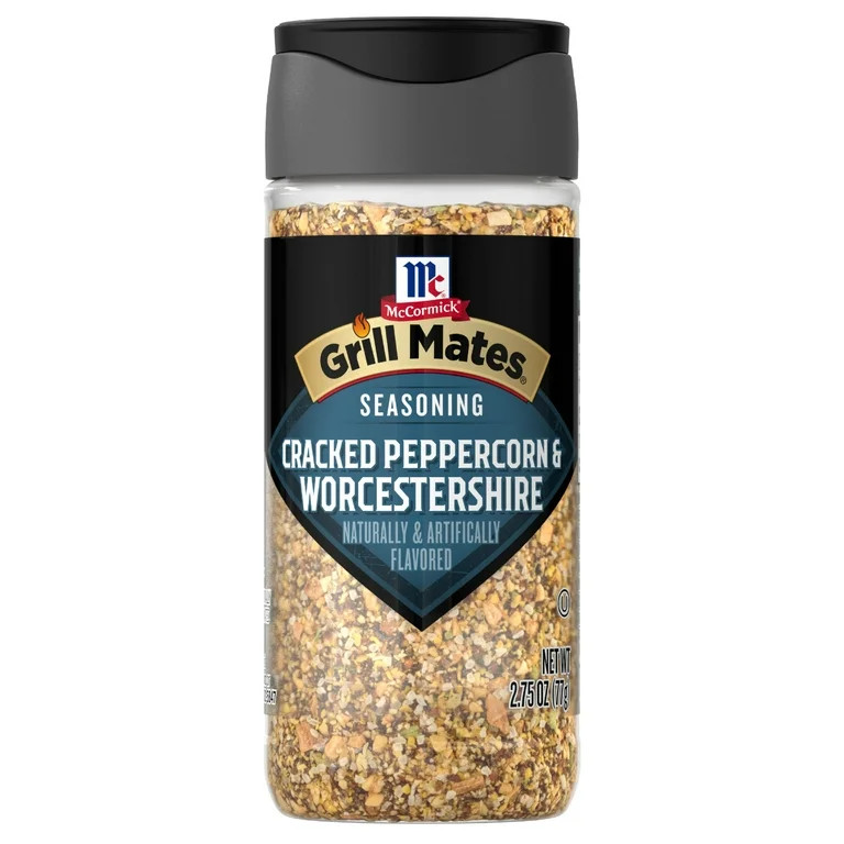 McCormick Grill Mates Kosher Cracked Peppercorn & Worcestershire Seasoning, 2.75 oz Bottle | Walmart (US)