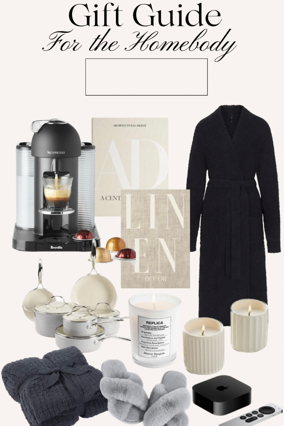 Gift Guide for the Homebody • skims, Amazon, Sephora, Pottery Barn, William-Sonoma, Apple, Kohl’s, Target, Neiman Marcus 

#LTKGiftGuide #LTKhome #LTKHoliday