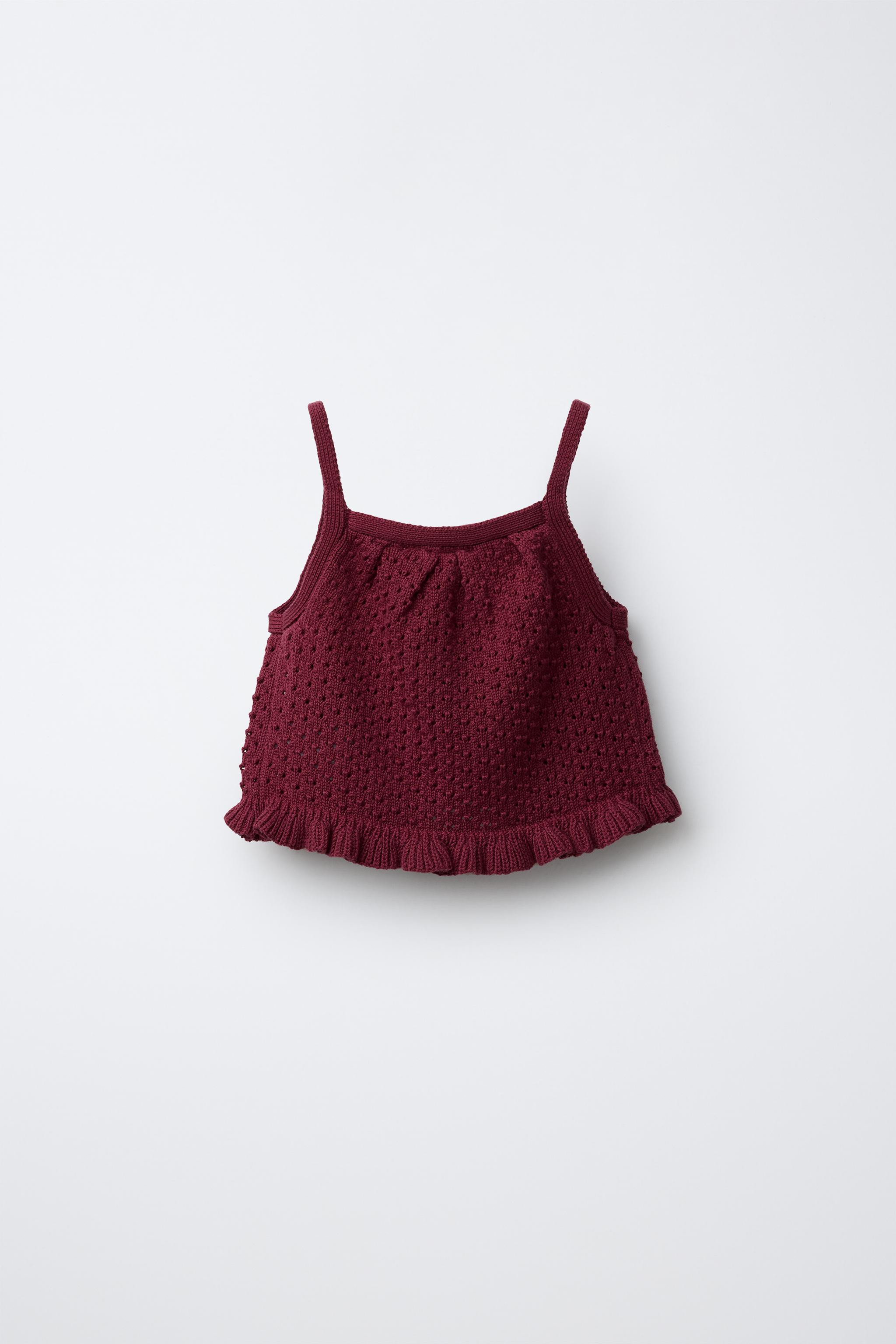 CROCHET DETAIL KNIT TOP | Zara US