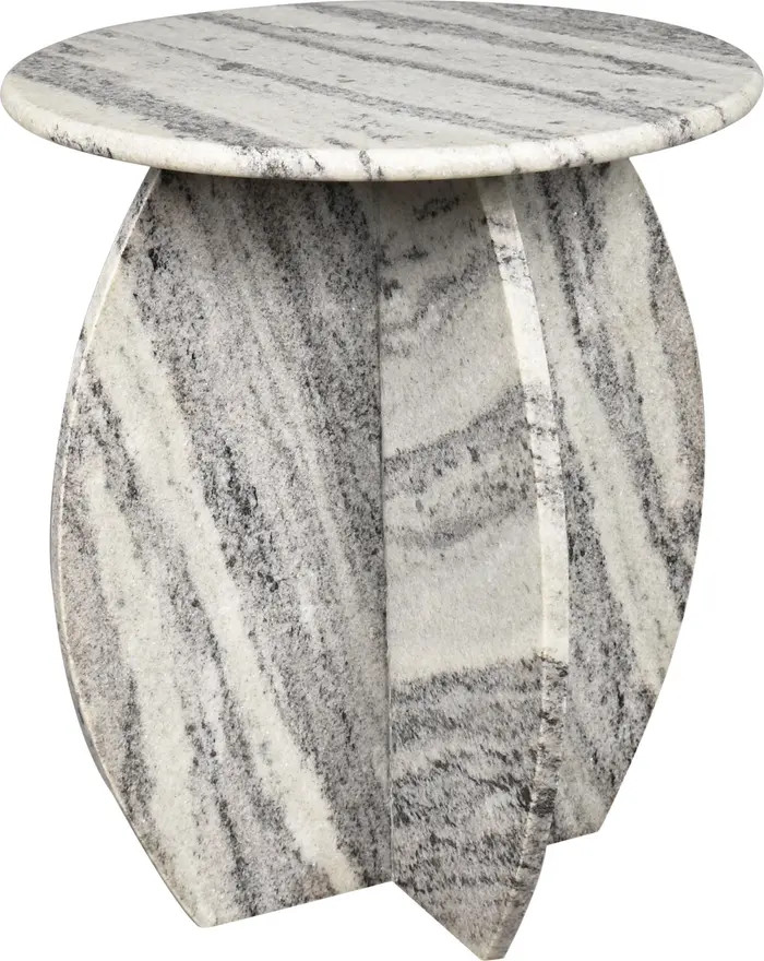 Venus 17.5" Contemporary Natural Marble Handmade X-Shaped End Table | Nordstrom