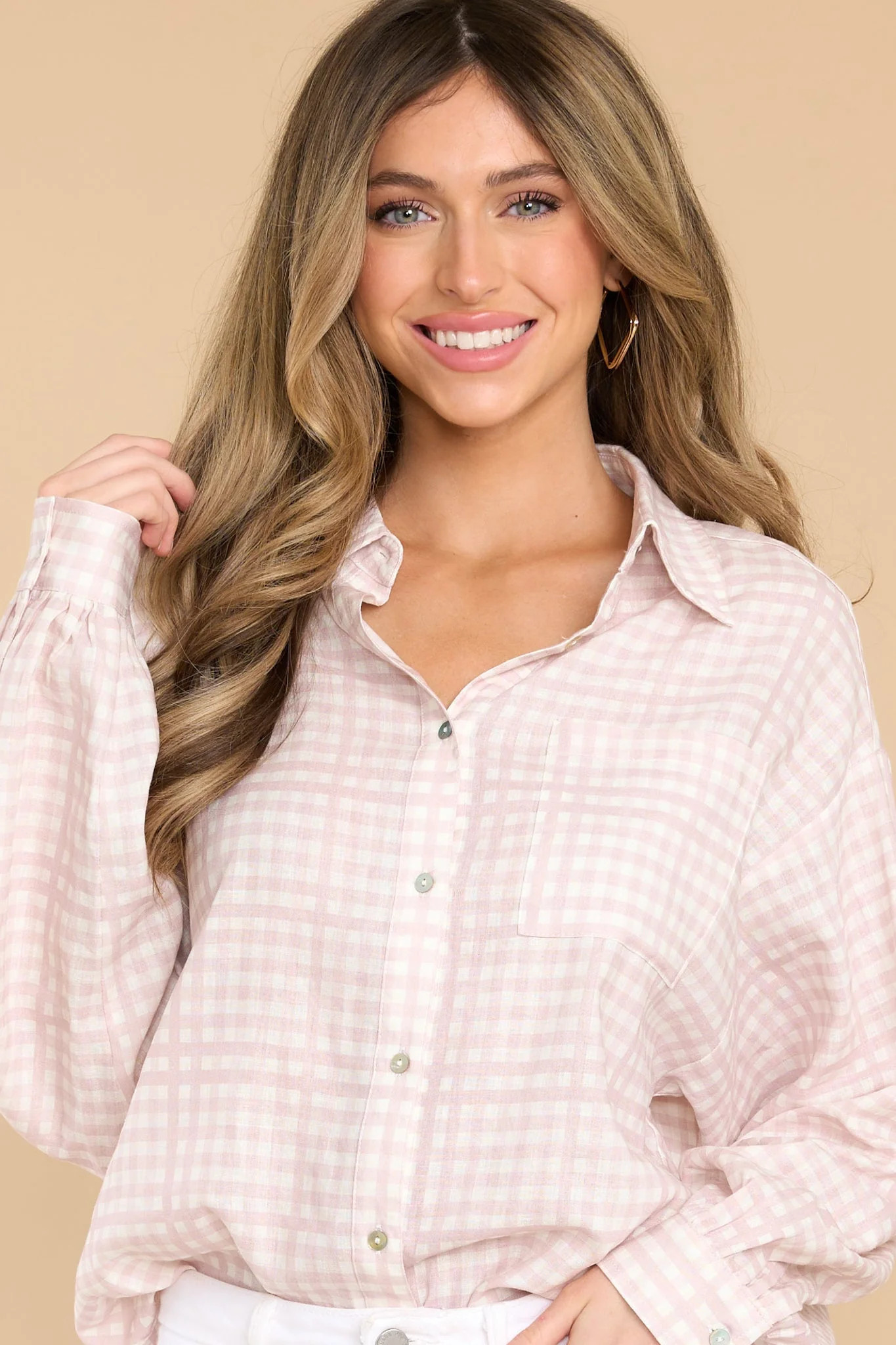 Grab The Chance Pink Gingham Top | Red Dress 