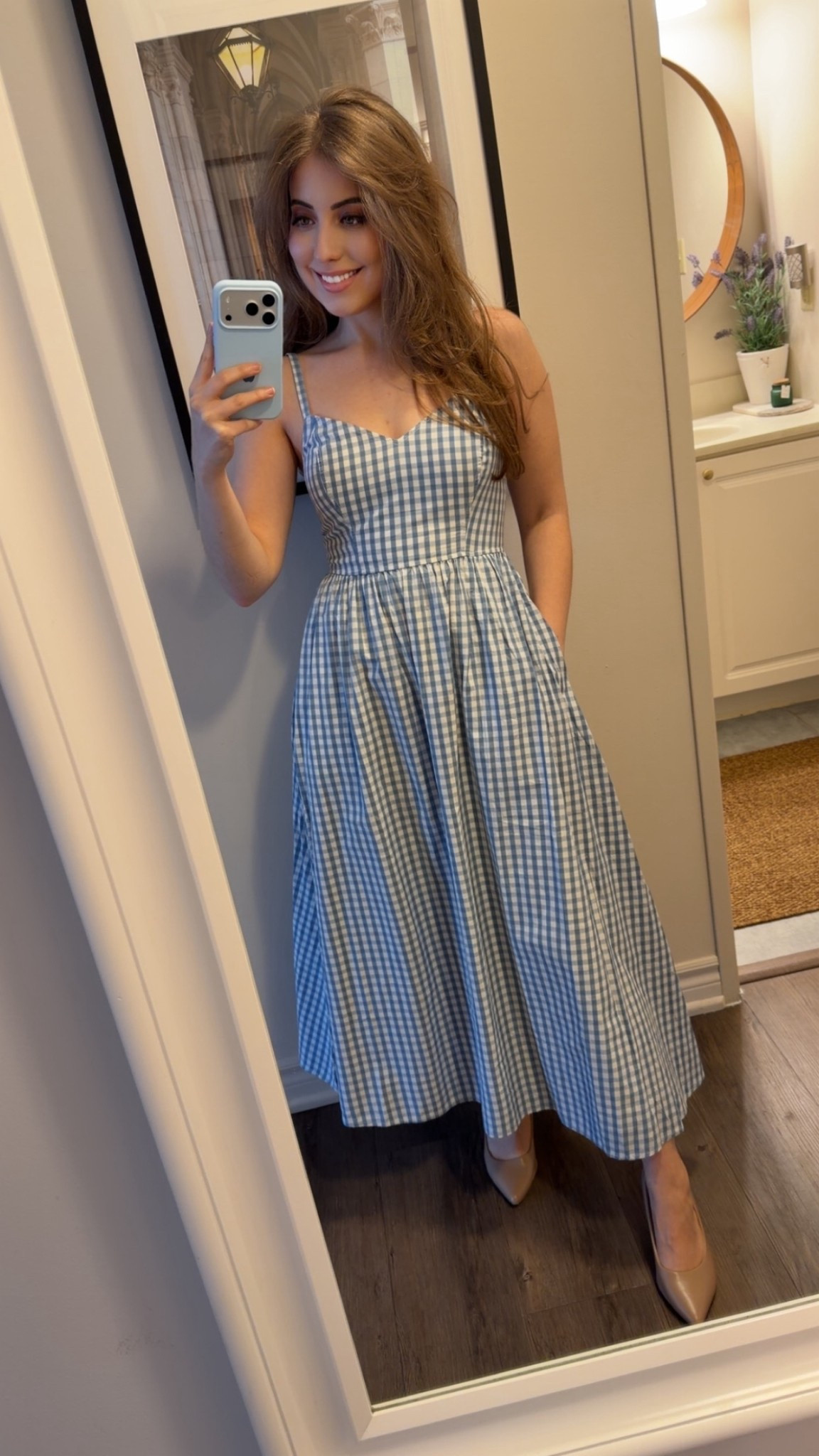 Blue gingham cotton dress. 

#LTKsummer #LTKcanada #LTKdresses