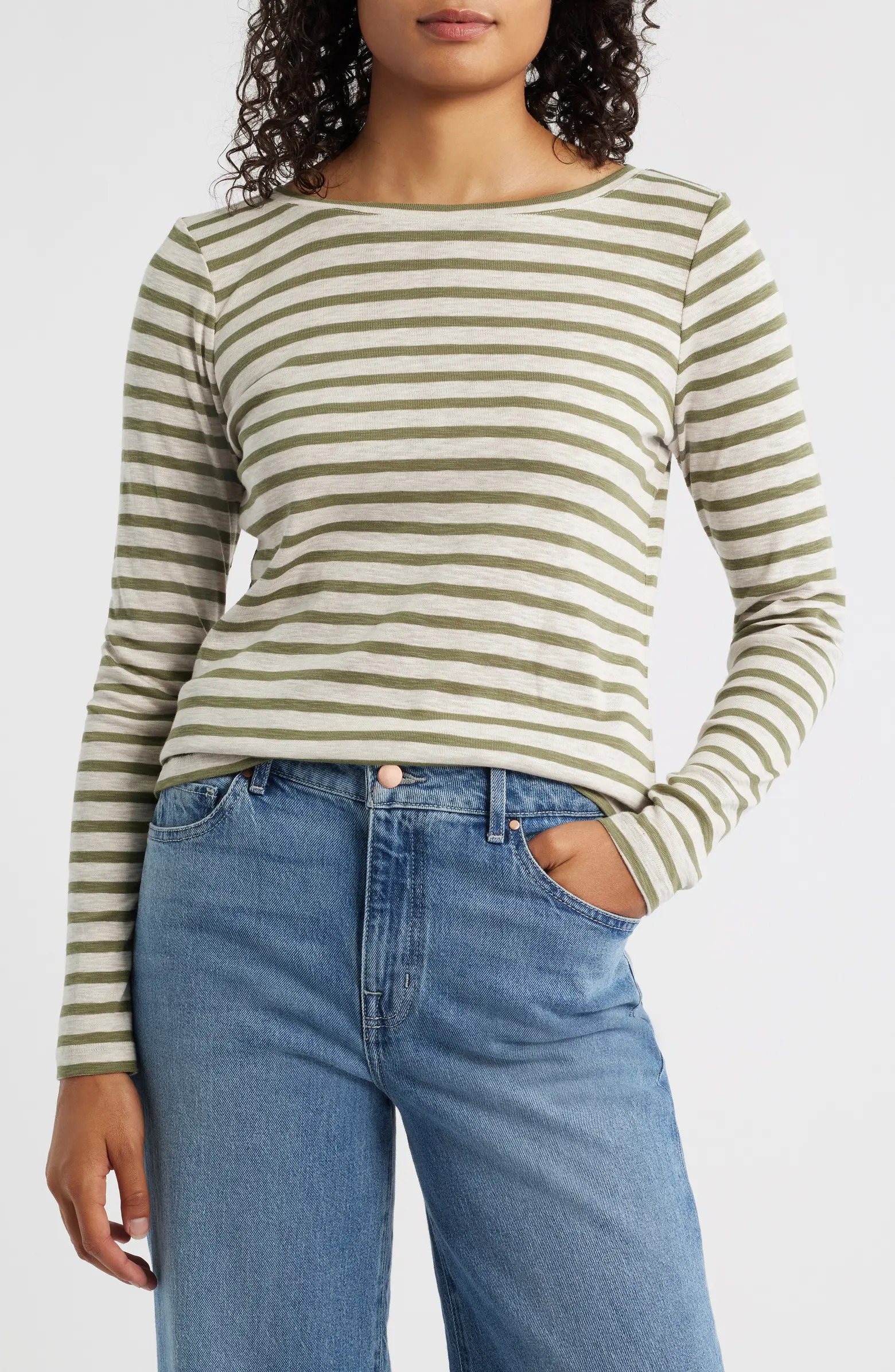 NZT by NIC+ZOE Stripe Cotton Blend T-Shirt | Nordstrom | Nordstrom