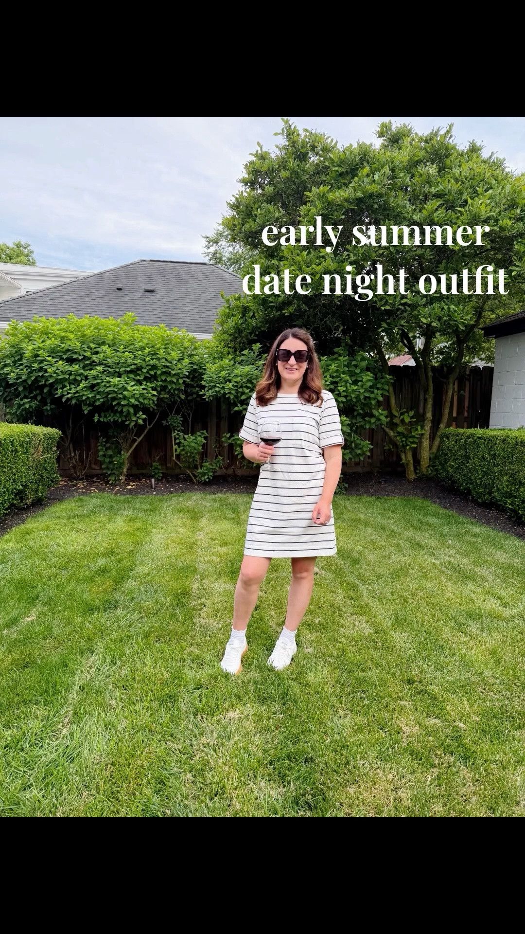 Wearing my new @MERSEA dress for an easy, classic early summer date night outfit 🍷 #merseapartner #mersea #summerdatenight