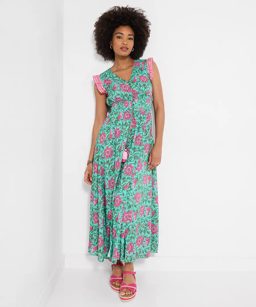 Summer Days Printed Maxi Dress | Joe Browns